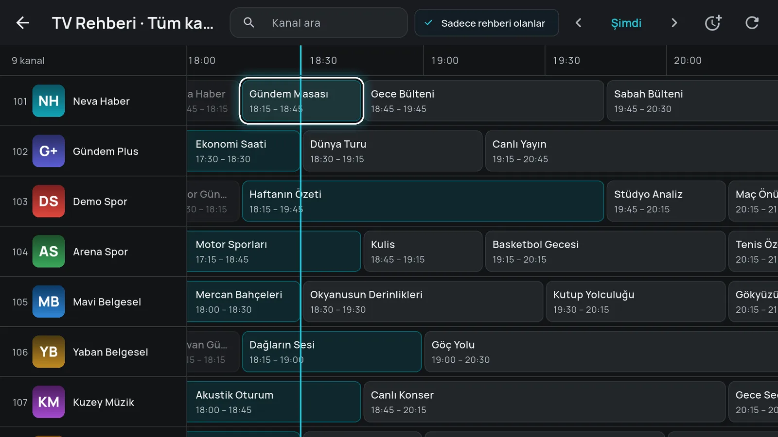 Una guía de TV por la que te mueves con el mando
